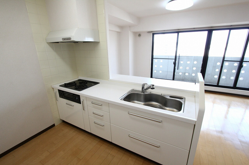 Kitchen. Stylish counter kitchen.