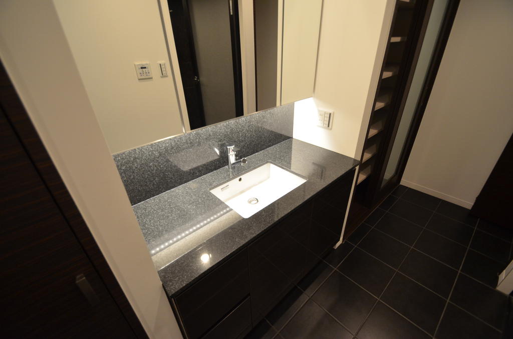 Washroom. Spacious basin