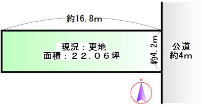 Compartment figure. Land price 18,700,000 yen, Land area 72.94 sq m