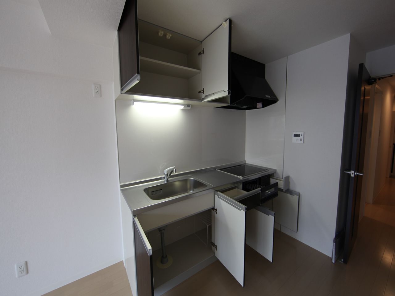 Kitchen. System kitchen (IH stove with a three-necked ・ With grill)