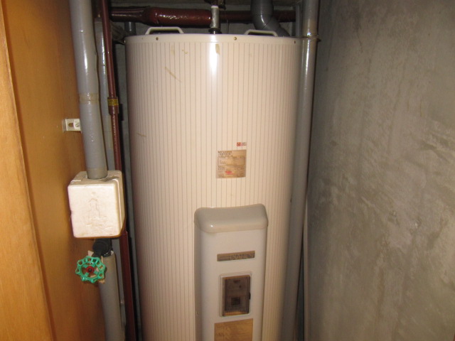 Other room space. Electric water heater