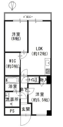 Floor plan. 2LDK + S (storeroom), Price 13.8 million yen, Occupied area 53.71 sq m , Balcony area 8.5 sq m