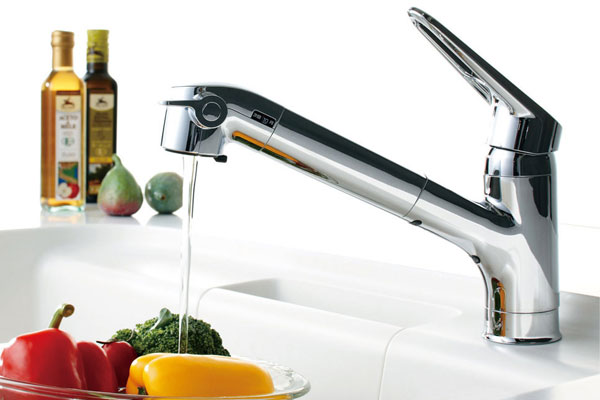 Kitchen.  [Eco-handle all-in-one water purification plug] By having a built-in water purification cartridge to the shower head, Cartridge replacement is easy. Only replace by removing the shower head. You can comfortably exchange at hand (same specifications)