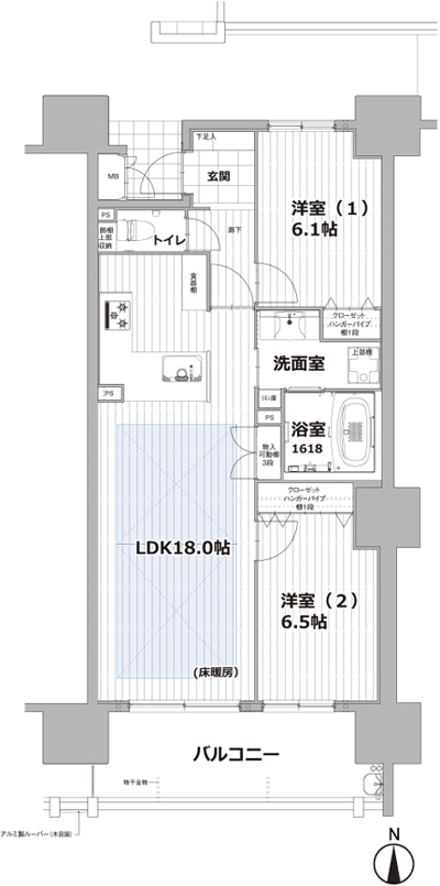 Floor: 2LDK, occupied area: 67.76 sq m, Price: 26,900,000 yen ~ 30,700,000 yen