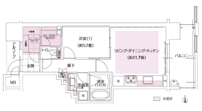 Floor: 1LDK, the area occupied: 46.7 sq m, Price: 22,780,000 yen