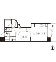 Floor: 1LDK, occupied area: 46.89 sq m, Price: 21,980,000 yen