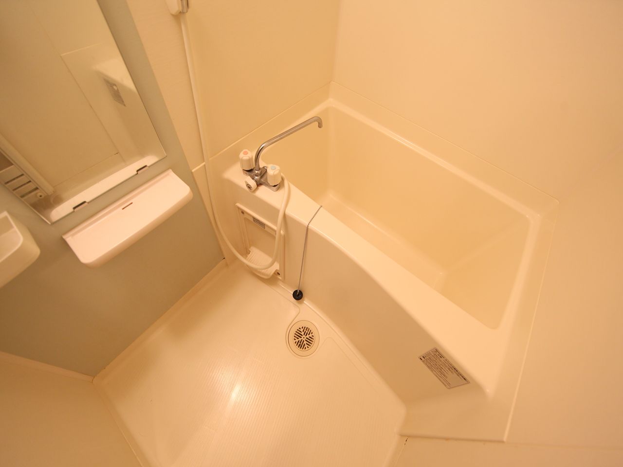 Bath. Bathroom with heating dryer bath