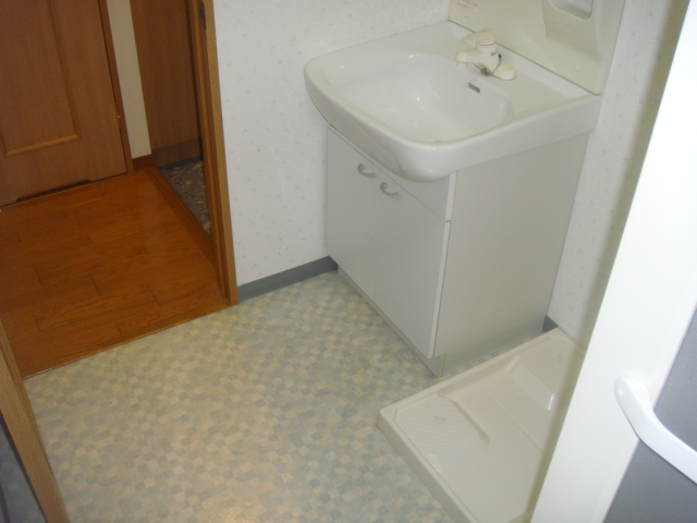 Washroom. Independent wash basin & Laundry Area