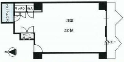 Floor plan. Price 6.6 million yen, Occupied area 43.23 sq m , Balcony area 5.81 sq m
