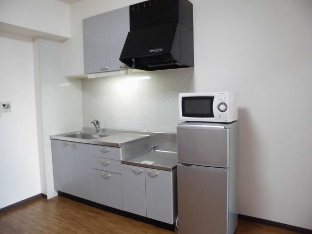 Kitchen. Next to the refrigerator can put even the cupboard