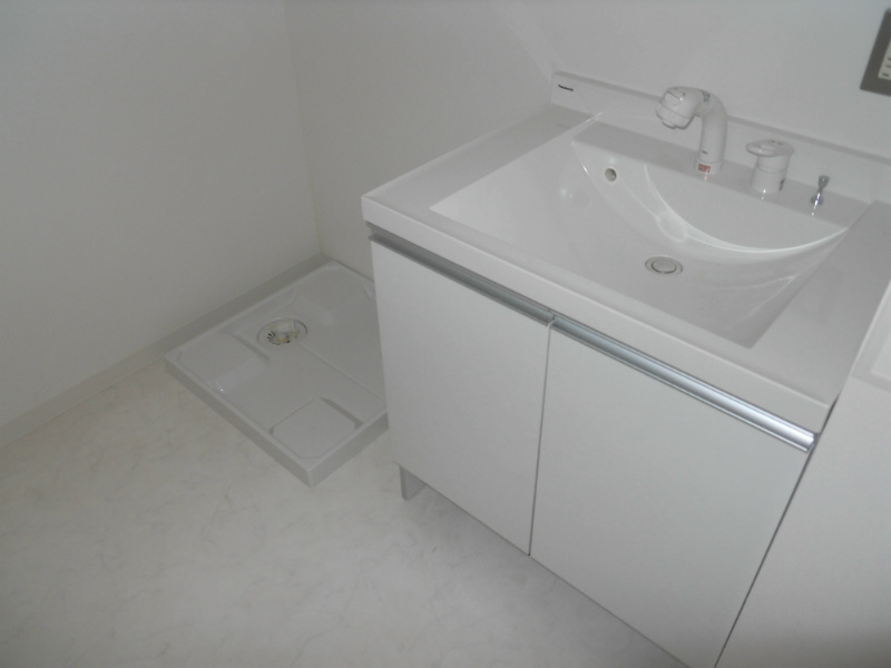 Washroom. Laundry Area ・ Wash basin with shampoo dresser