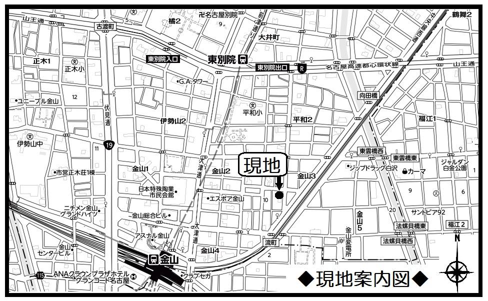 Local guide map. Jinshan middle Nagoya District 3-chome, 1101-1