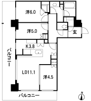 Floor: 3LDK + WIC + SIC + TR, the occupied area: 71.55 sq m, price: 54 million yen ・ 55,200,000 yen