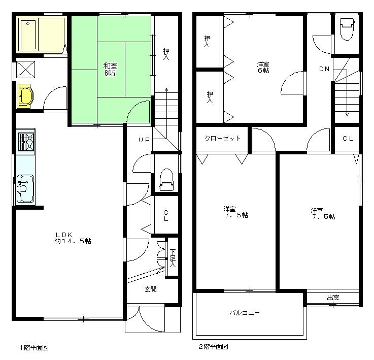 Floor plan. 23.8 million yen, 4LDK, Land area 109.49 sq m , Building area 103.5 sq m