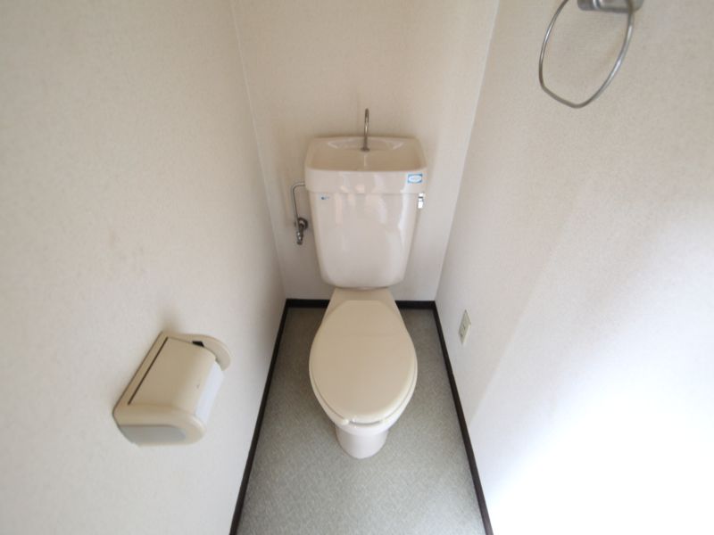 Toilet. Warm water washing toilet seat mounting possible