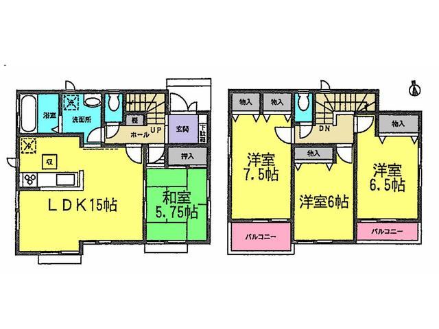 Floor plan. 29,800,000 yen, 4LDK, Land area 147.72 sq m , Building area 97.31 sq m floor plan