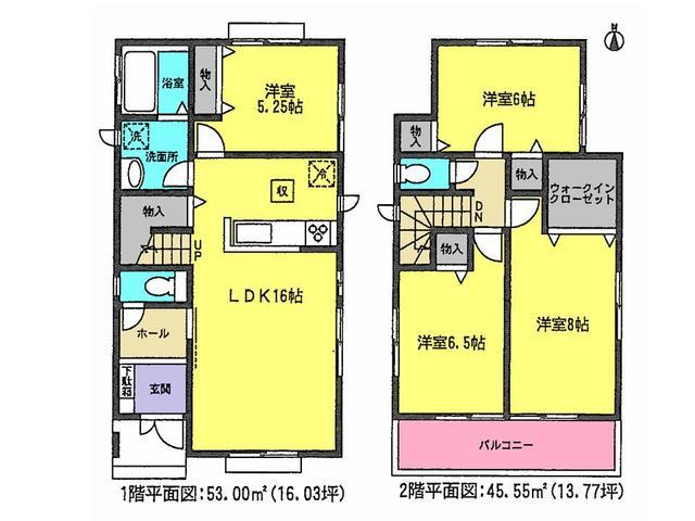 Floor plan. 33,300,000 yen, 4LDK, Land area 130.34 sq m , Building area 98.55 sq m floor plan