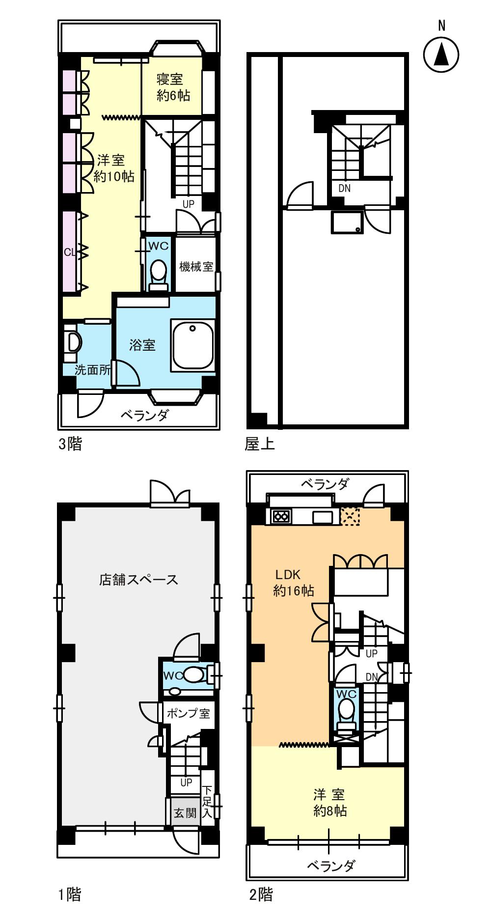 Floor plan. 28.8 million yen, 3LDK + S (storeroom), Land area 108 sq m , Building area 185.53 sq m