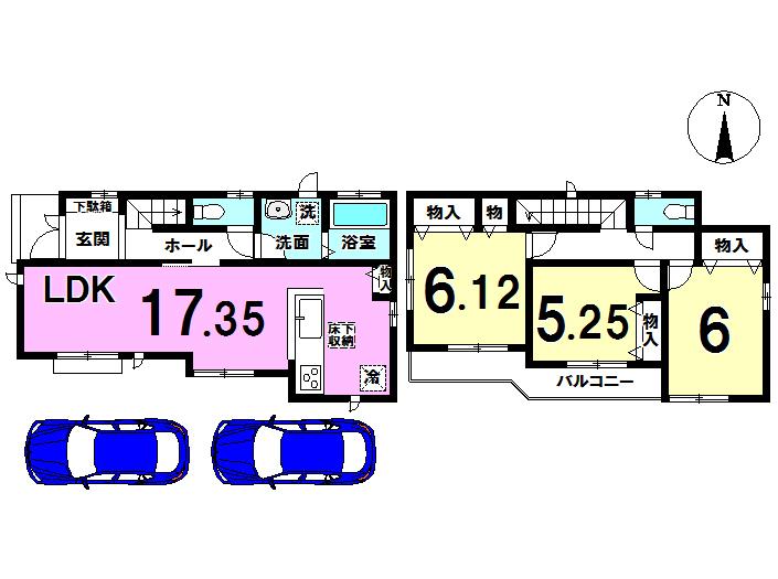 Floor plan. (C Building), Price 25,800,000 yen, 3LDK, Land area 101.95 sq m , Building area 88 sq m