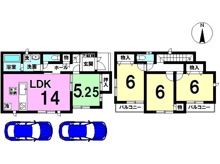 Floor plan. (D Building), Price 27,800,000 yen, 4LDK, Land area 101.5 sq m , Building area 91.52 sq m