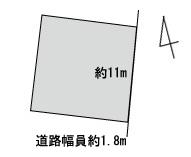 Compartment figure. Land price 7.4 million yen, Frontage of the land area 104.14 sq m about 11m