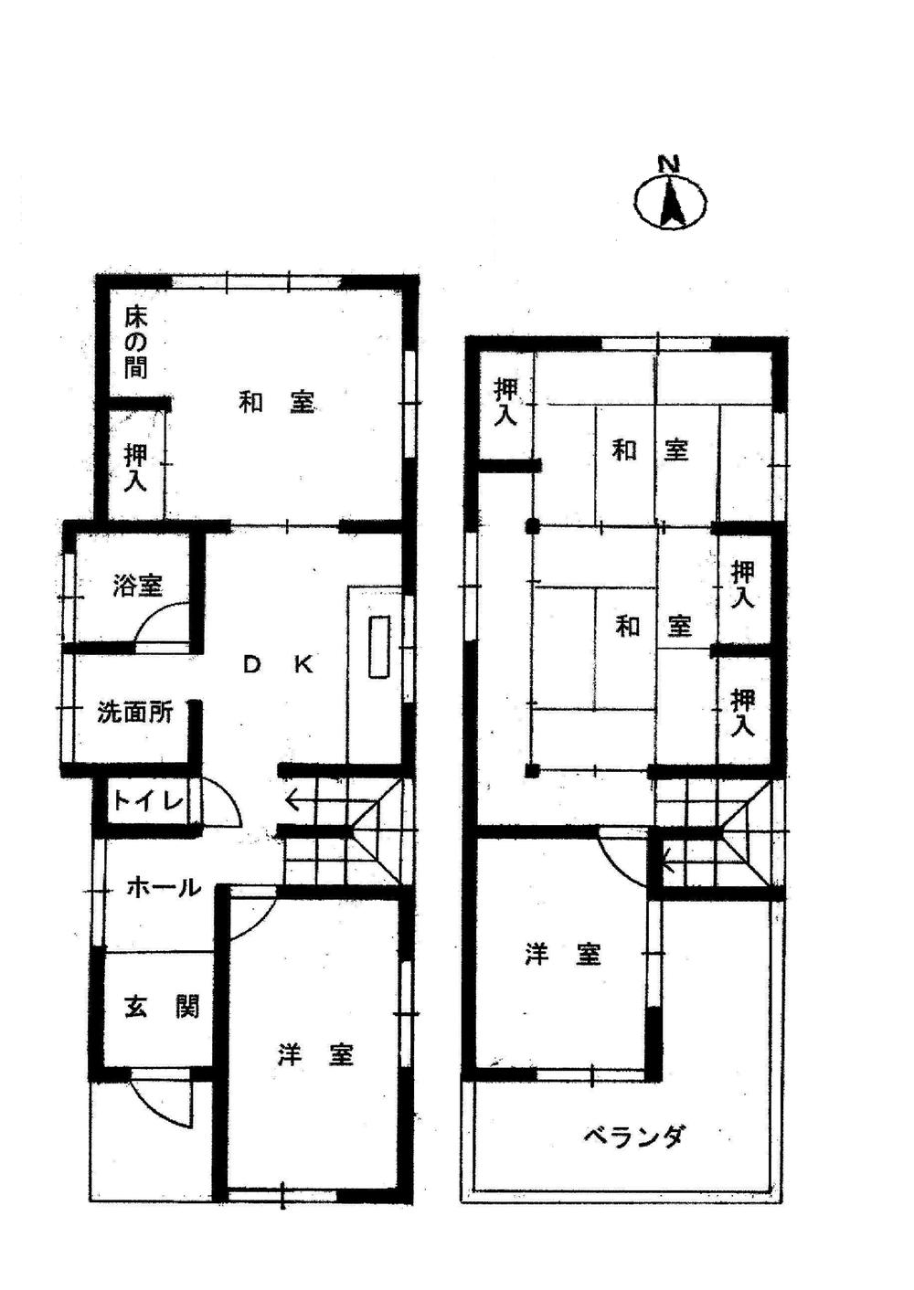 Floor plan. 19,800,000 yen, 5DK, Land area 123.96 sq m , Building area 104.59 sq m
