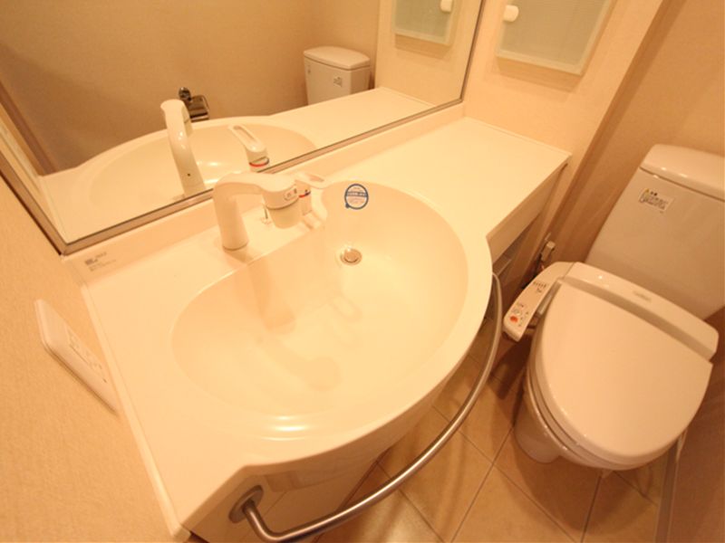 Washroom. Washroom With shampoo dresser Warm water washing toilet seat