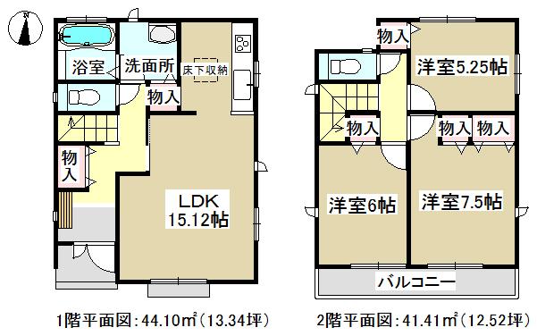Floor plan. (B Building), Price 23.8 million yen, 3LDK, Land area 105.87 sq m , Building area 85.51 sq m
