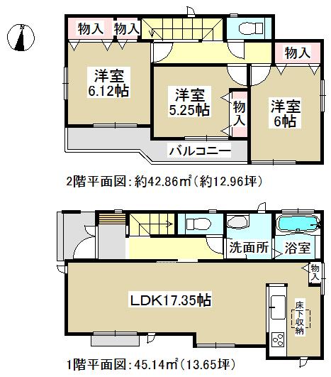 Floor plan. (C Building), Price 25,800,000 yen, 3LDK, Land area 101.95 sq m , Building area 88 sq m