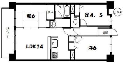 Floor plan. 3LDK, Price 11.8 million yen, Occupied area 62.22 sq m , Balcony area 9.28 sq m