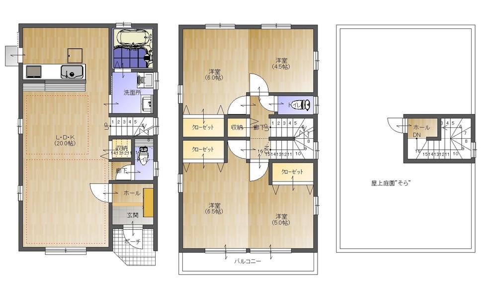 Floor plan. (F Building), Price 28,850,000 yen, 3LDK, Land area 96.73 sq m , Building area 102.69 sq m