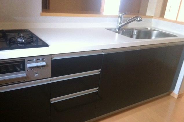 Same specifications photo (kitchen). Artificial marble counter With under-floor storage