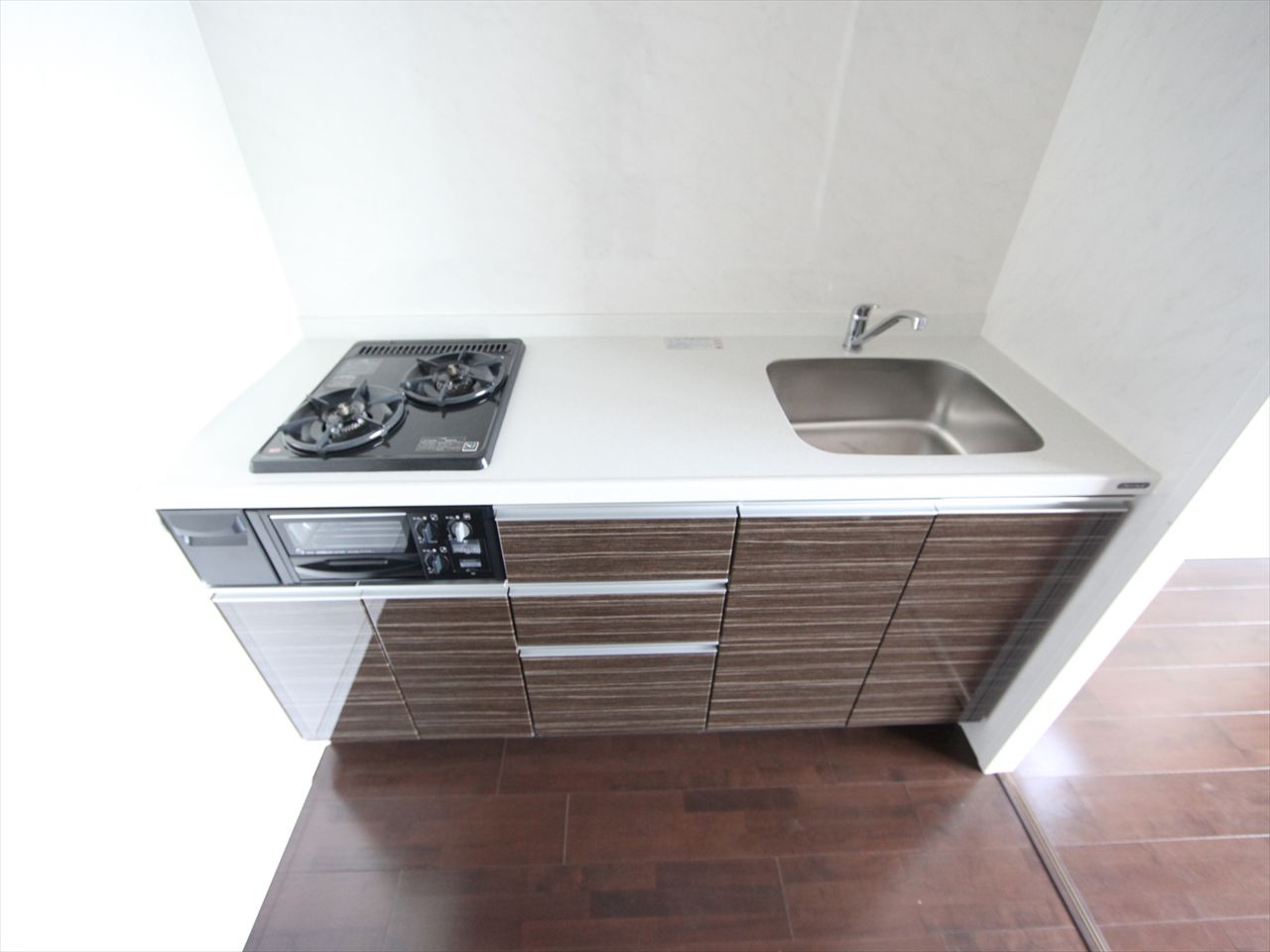 Kitchen. System kitchen (two-burner gas stove) with grill