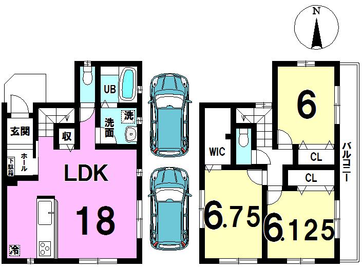Floor plan. Price 23.8 million yen, 3LDK, Land area 99 sq m , Building area 90.06 sq m