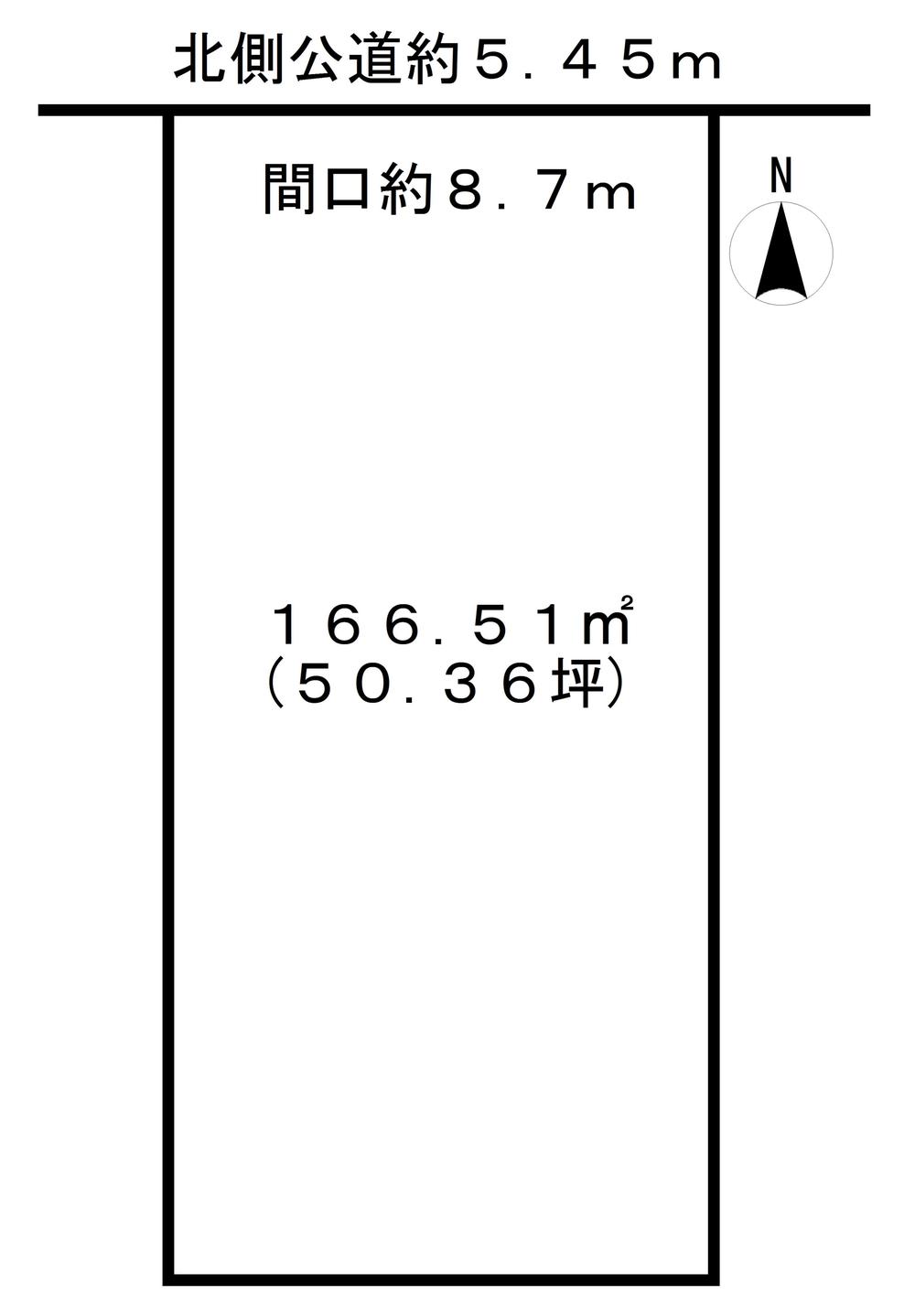 Compartment figure. Land price 24,200,000 yen, Land area 166.51 sq m