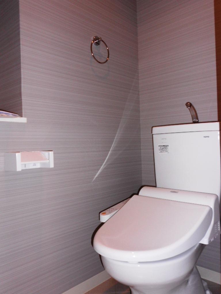 Toilet. With warm water washing toilet seat, Toilet bowl with a pre-exchange. (November 2013) Shooting