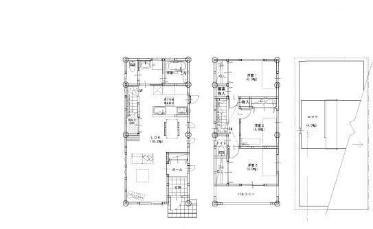 Floor plan. 37,800,000 yen, 3LDK + S (storeroom), Land area 118.06 sq m , Building area 89.59 sq m total floor area of ​​89.59 sq m (27.11 square meters)