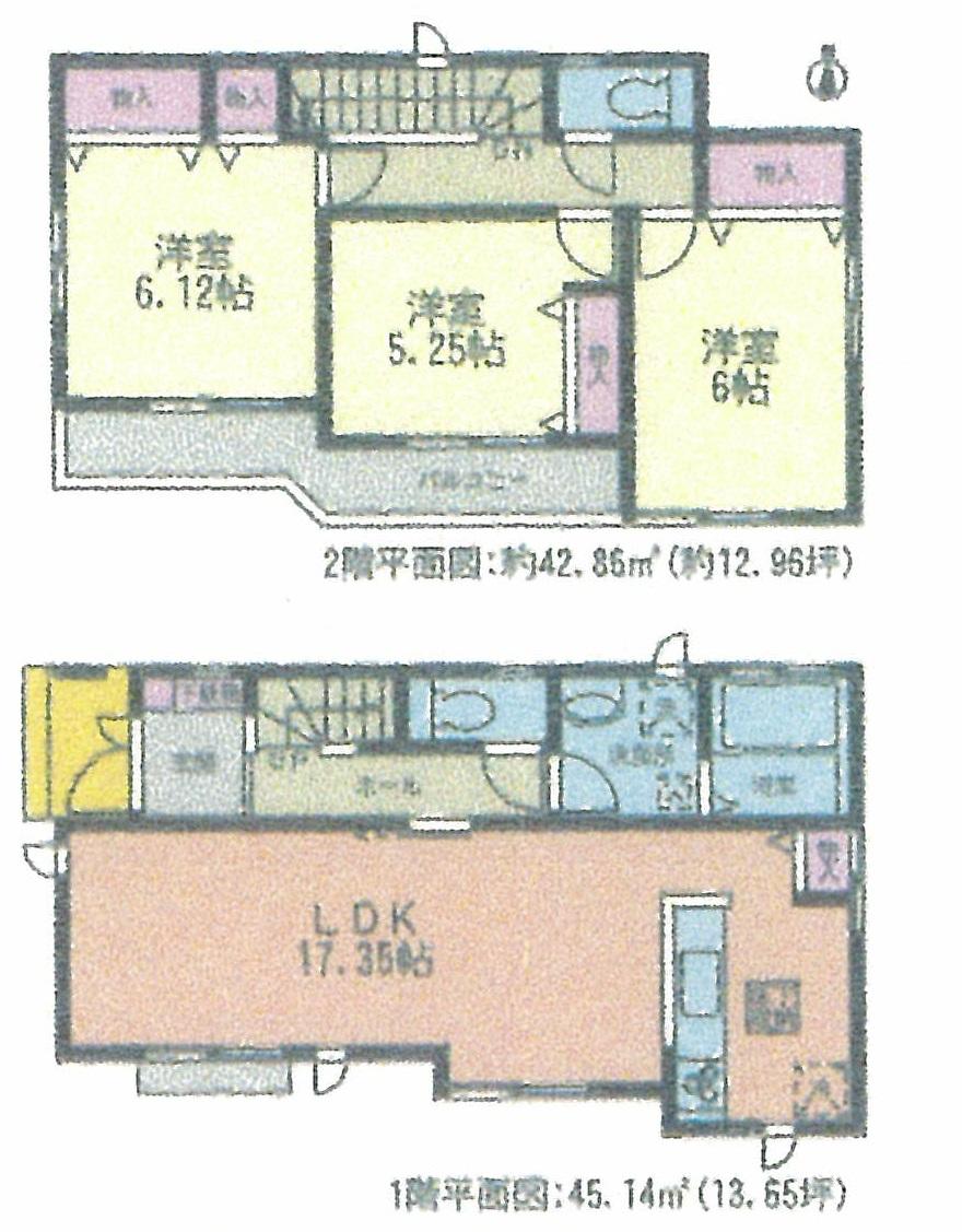 Floor plan. (C Building), Price 25,800,000 yen, 3LDK, Land area 101.95 sq m , Building area 88 sq m