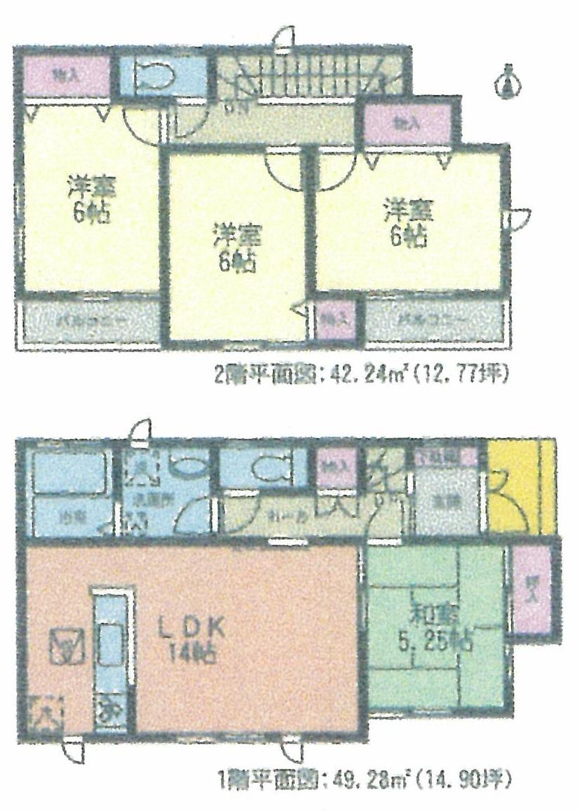 Floor plan. (D Building), Price 27,800,000 yen, 4LDK, Land area 101.5 sq m , Building area 91.52 sq m