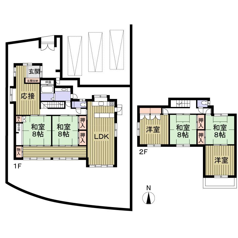 Floor plan. 39,800,000 yen, 6LDK, Land area 416.52 sq m , Building area 149.74 sq m 6LDK