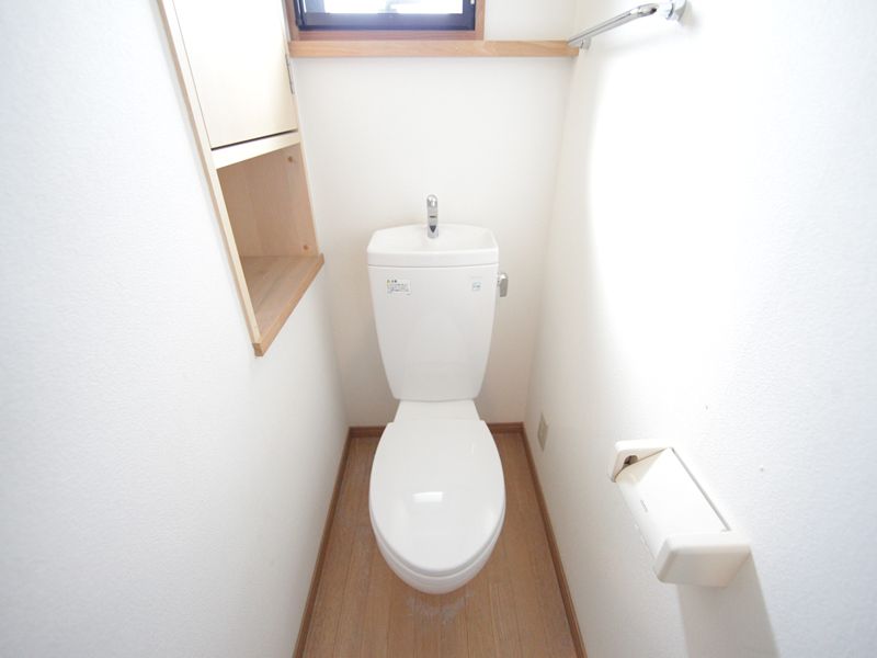 Toilet. Warm water washing toilet seat mounting possible