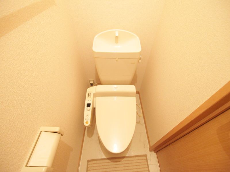 Toilet. Warm water washing heating toilet seat model room