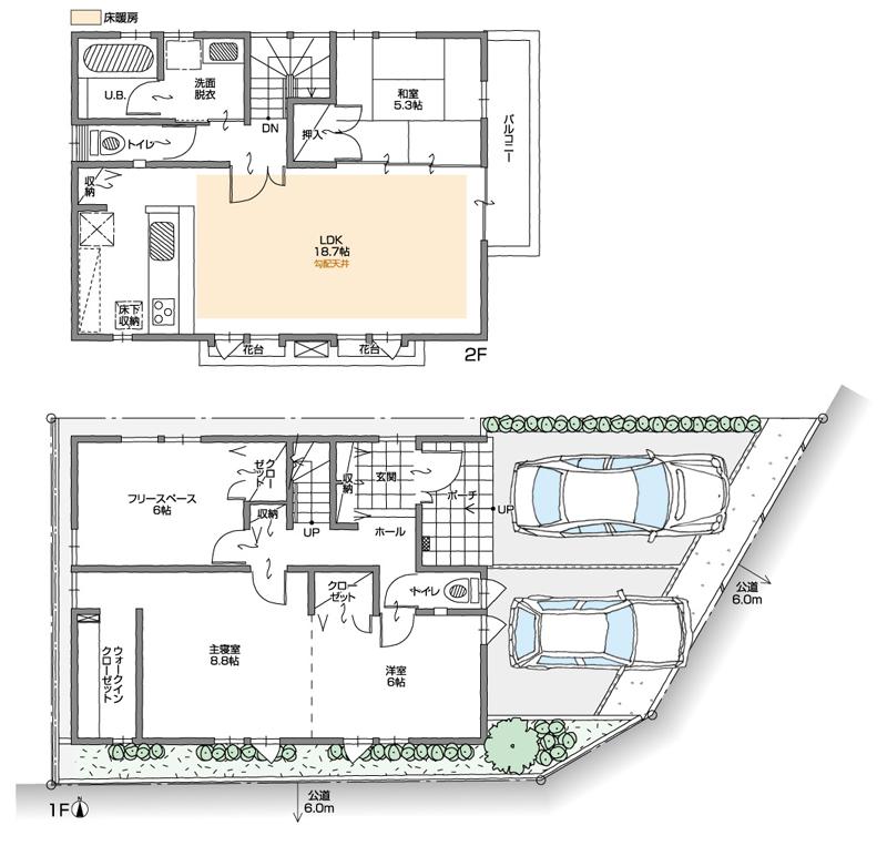 Floor plan. (C Building), Price 44,700,000 yen, 3LDK+S, Land area 107.85 sq m , Building area 106.42 sq m