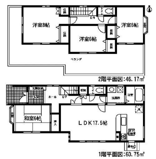 Floor plan. 36,200,000 yen, 4LDK, Land area 125.75 sq m , Building area 106.92 sq m floor plan