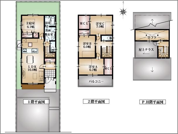 Floor plan. 39,800,000 yen, 4LDK, Land area 147.34 sq m , Building area 115.12 sq m total floor area of ​​115.12 sq m