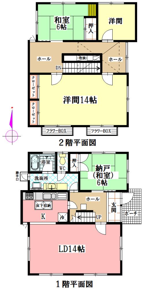 Floor plan. 17.5 million yen, 3LDK + S (storeroom), Land area 135 sq m , Building area 114.6 sq m
