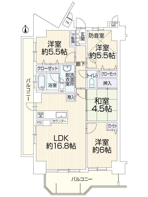Floor plan. 4LDK, Price 23.8 million yen, Footprint 80.6 sq m , Balcony area 20.11 sq m