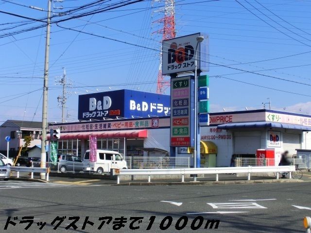 Dorakkusutoa. Drag 1000m until the store (drugstore)