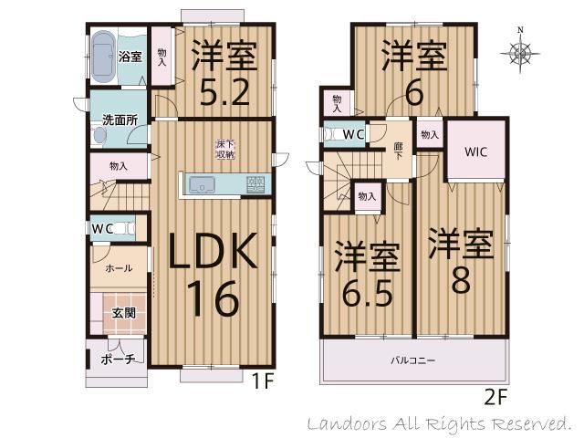 Floor plan. 34,900,000 yen, 4LDK, Land area 130.34 sq m , Building area 98.55 sq m floor plan
