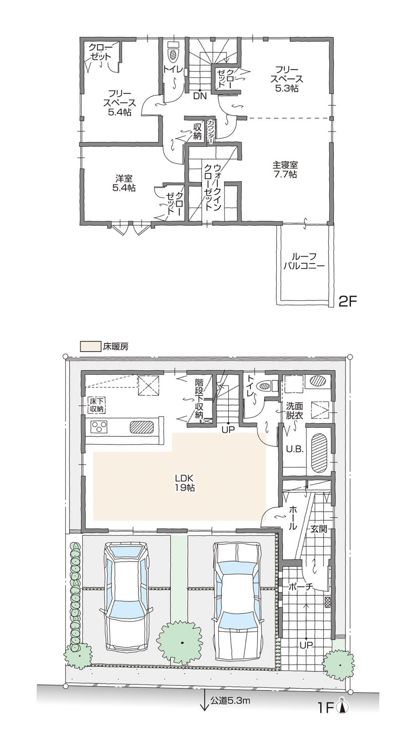 Floor plan. (A Building), Price 34,800,000 yen, 2LDK+3S, Land area 113.48 sq m , Building area 105.26 sq m